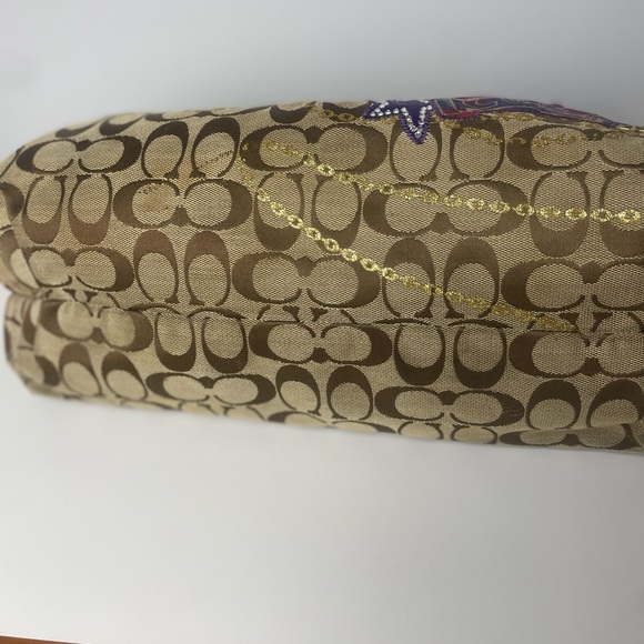 Rare Coach Poppy Signature Applique Tartan Glam Tote - Picture 4 of 16